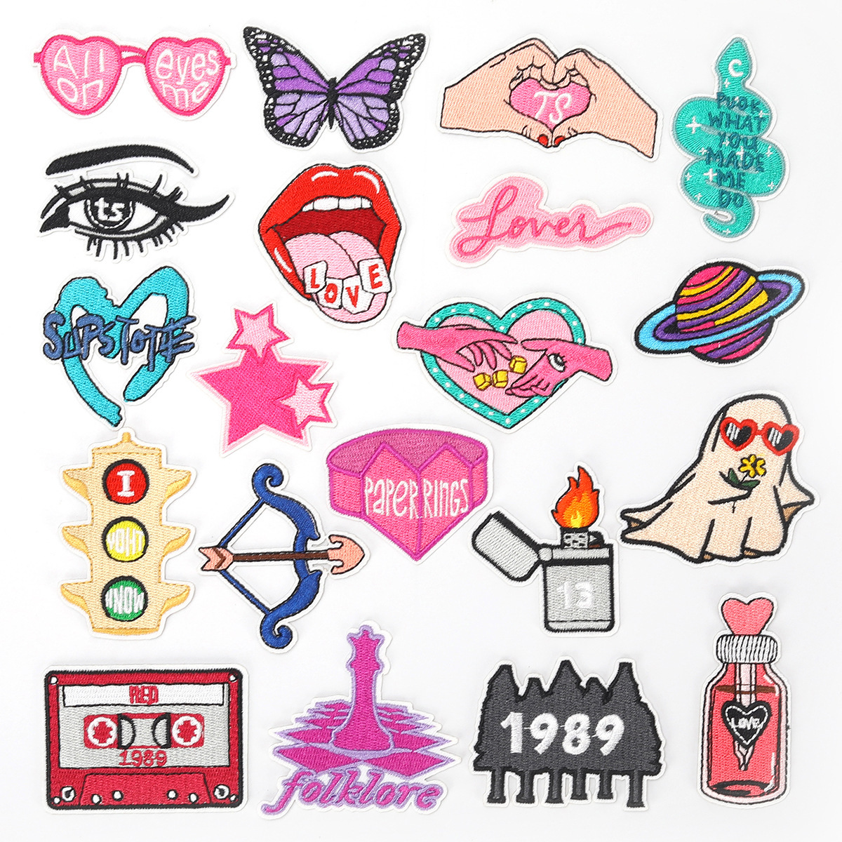 卡通刺绣补丁贴电脑绣花徽章贴章仔服装辅料布贴diy装饰