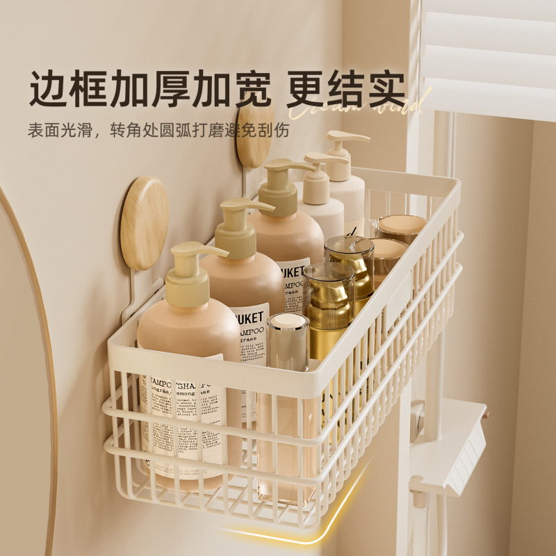源头工厂卫生间木制置物架免打孔厕所浴室用品墙上壁挂洗漱台收纳|undefined