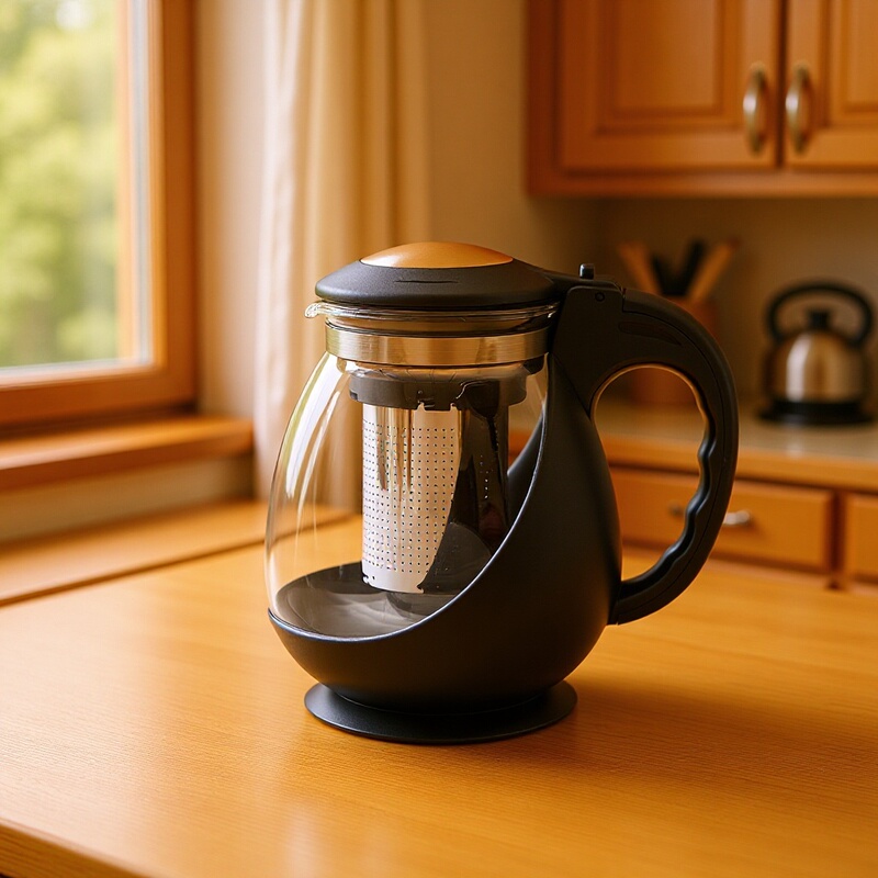 Jiaying Glass Teapot 1600ml Large Capacity Penguin Teapot with Filter Tea Water Separation Factory Direct Sales Sample Available Jiaying Glass Teapot 1600ml Large Capacity Penguin Teapot with Filter Tea Water Separation Factory Direct Sales Sample Available