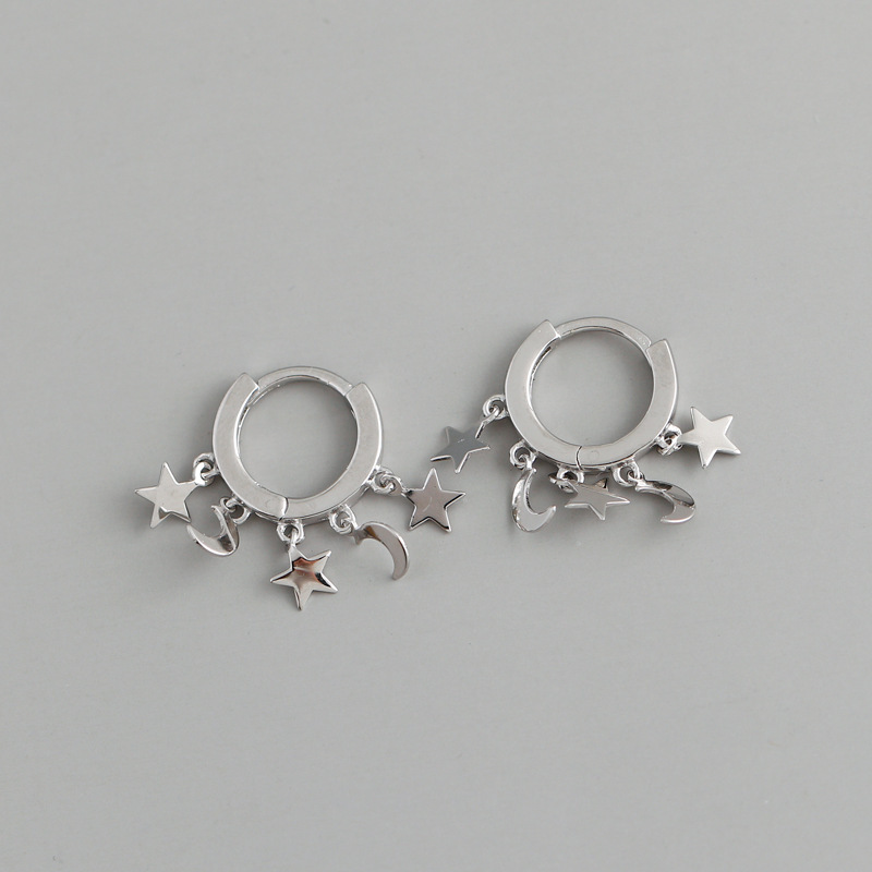 retro star and moon copper ear buckle wholesale Nihaojewelrypicture5