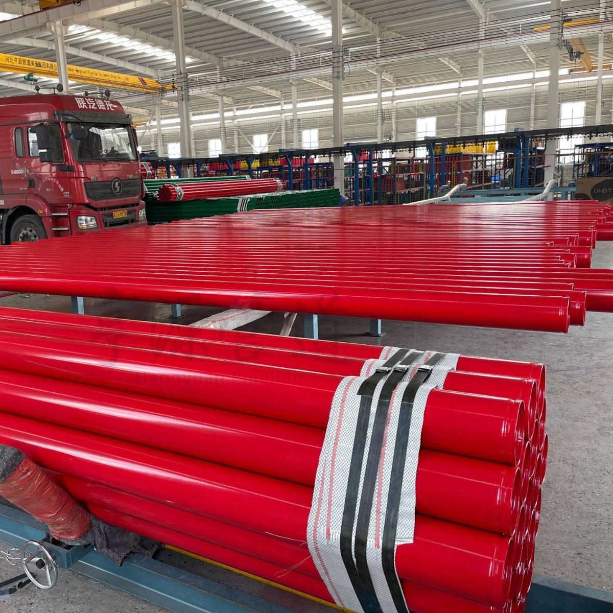 消防无缝涂塑钢管DN100内外涂环氧涂层复合无缝管耐腐蚀