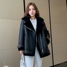 2025新款海宁美利奴皮毛一体女皮草中长款外套韩版羊羔毛皮草大衣