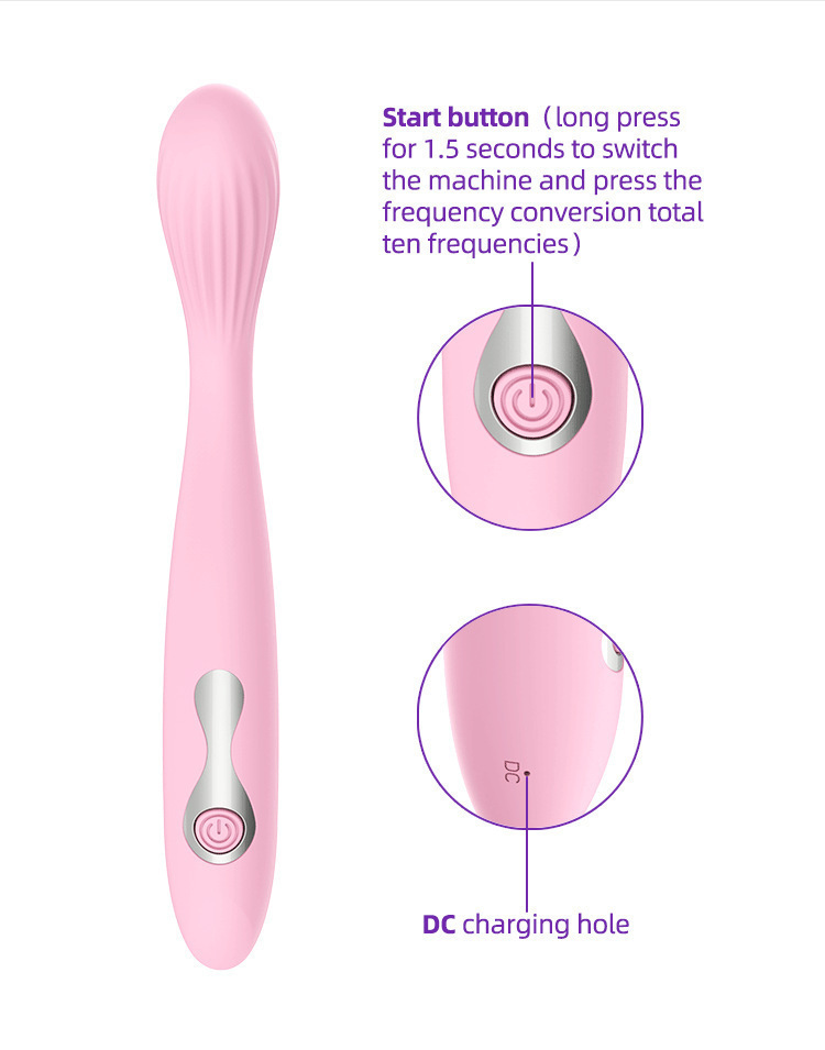 Guerlain Vibrating Wand, Silicone Clitoral Vibrator, Pink Small Massager — detail image 10