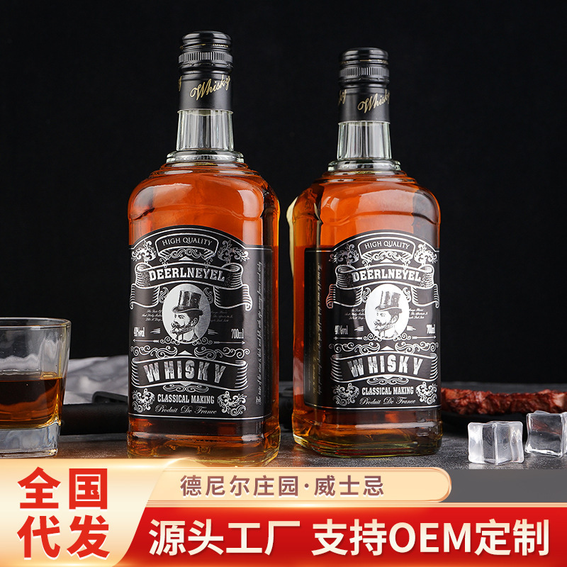 Tianshu wine manufacturer 40 degrees high liquor spirits denier Manor whiskey 700ml whole box of foreign wine wholesale
