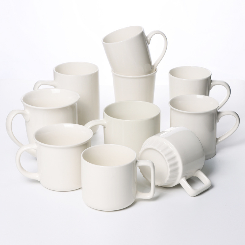 Cream ceramic coffee cup large capacity mug custom color logo processing promotional holiday gift school Cream ceramic coffee cup large capacity mug custom color logo processing promotional holiday gift school