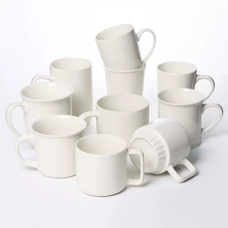 奶油陶瓷咖啡杯大容量马克杯定制颜色logo加工促销节日礼品学校