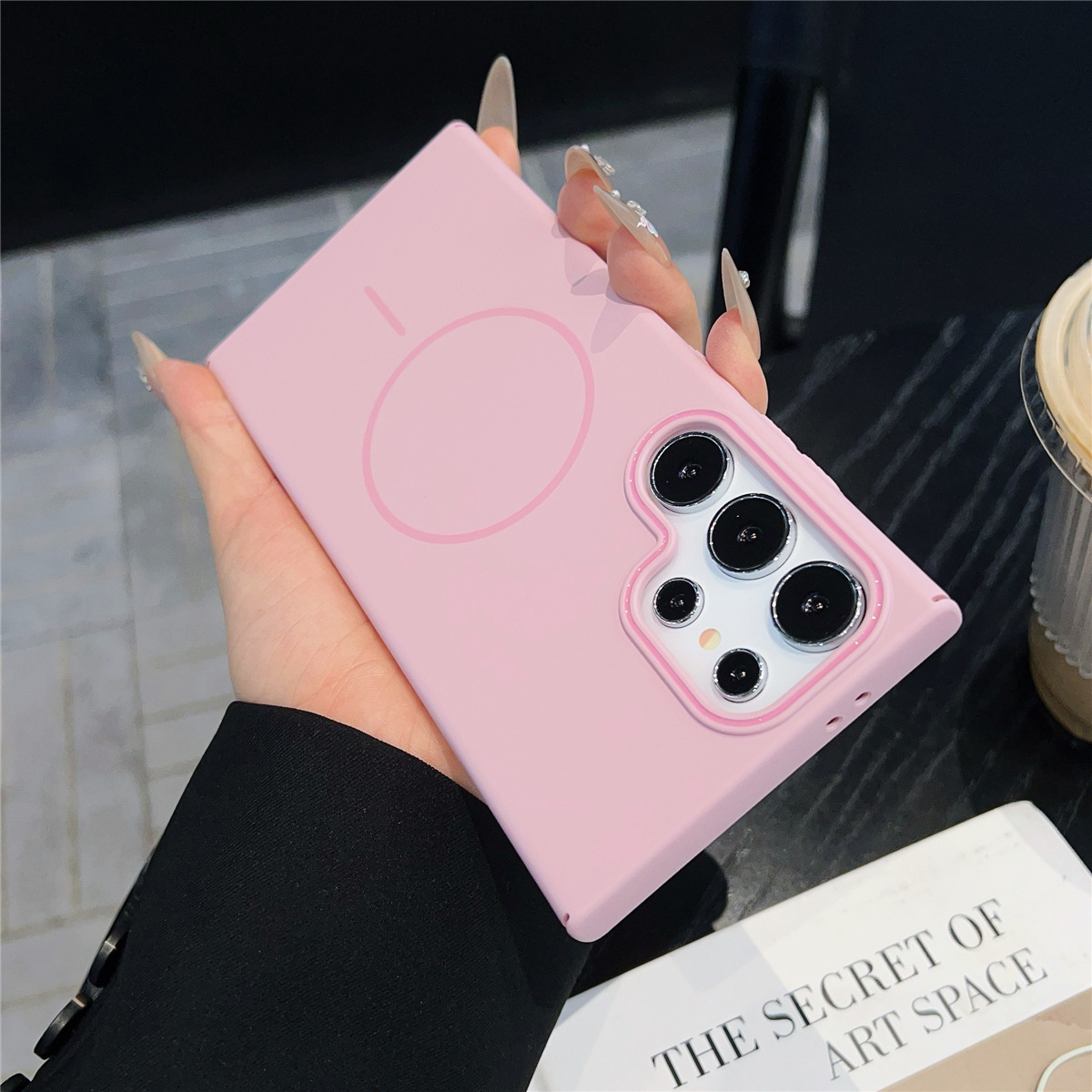 Aplicable a Samsung S26Ultra Soft Ring Magnetic Phone Case S25plus Skin Magnetic Case Anti-fall Protector