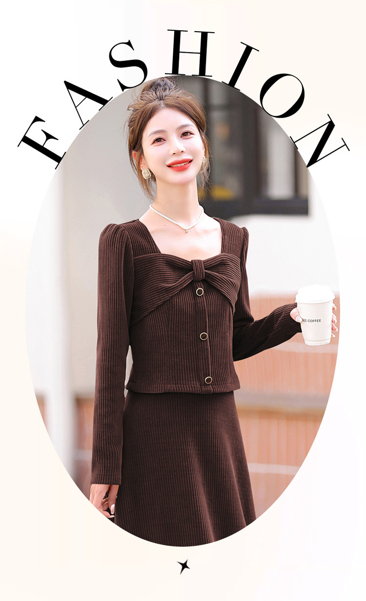 C5965 1590K ĐỒ BỘ NỮ HANTDC THẮT NƠ BƯỚM DÁNG CHỮ A MÙA XUÂN THU ĐÔNG THỜI TRANG NỮ G04 SẢN PHẨM MỚI