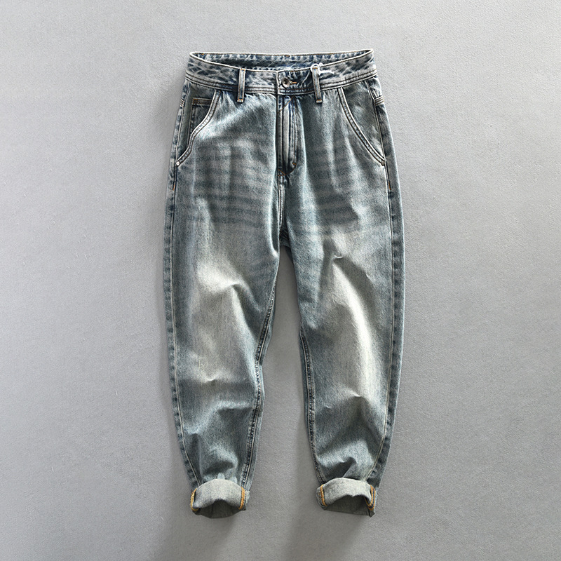 1016 jeans casual da uomo per una sostituzione dei capelli_voghion.com