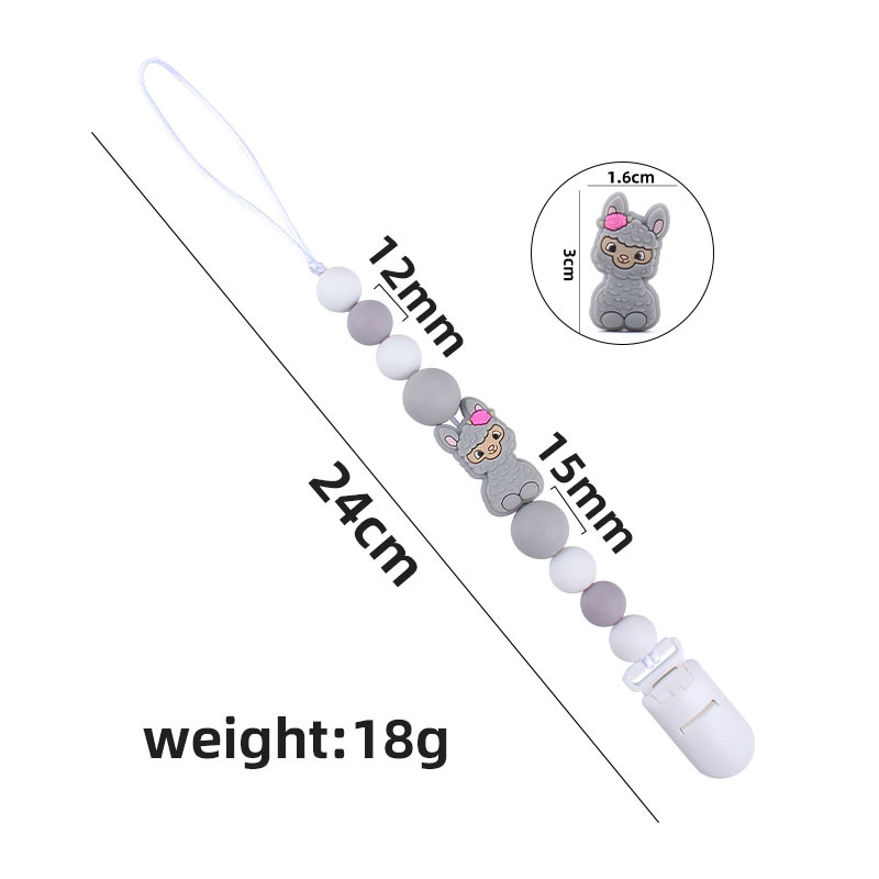 Nueva silicona mordedor palo pezón cuerda materna e infantil suministros Bebé chupete silicona oveja pezón cadena anti-caída