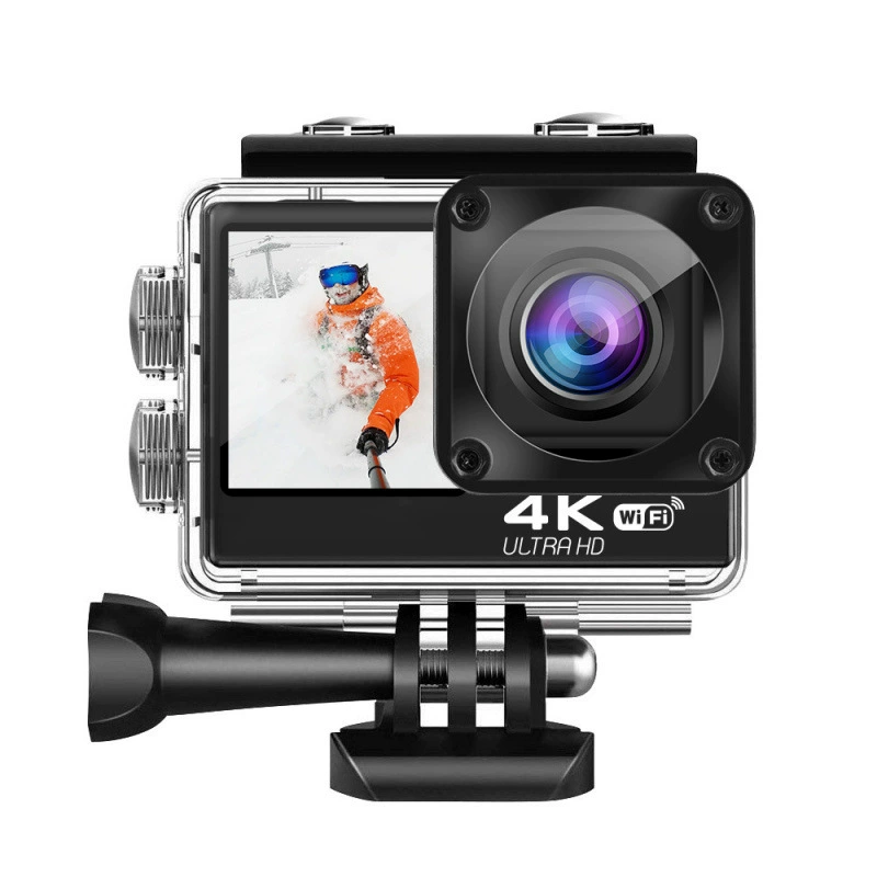 Новая высокоразрешающая 4K водонепроницаемая уличная Wi‑Fi цифровая камера с сенсорным двойным экраном, спортивная камера с антишоком