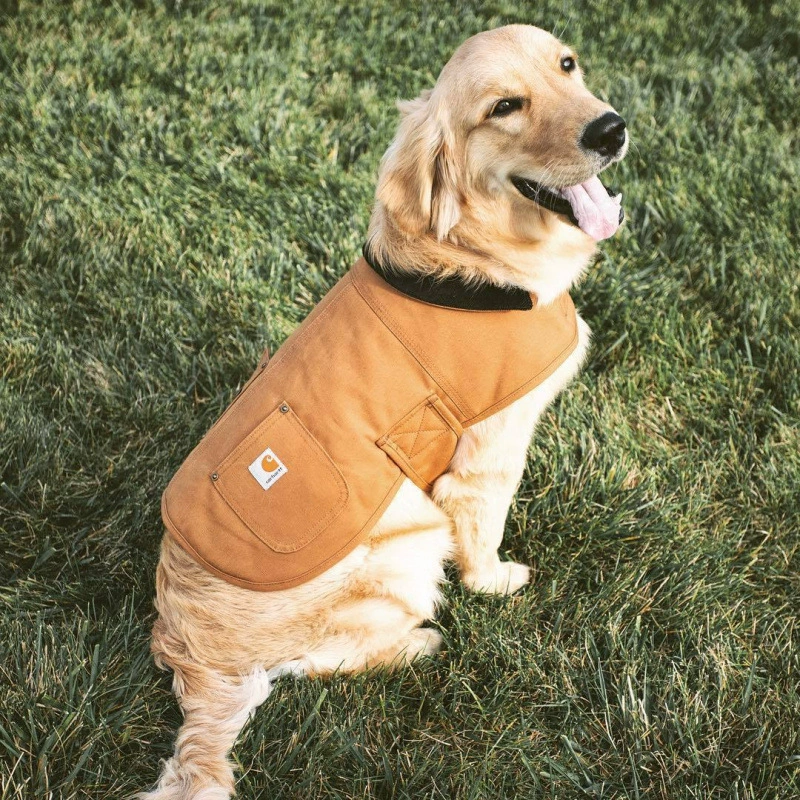 Осенне-зимняя рабочая одежда для домашних животных, теплая стеганая холщовая куртка