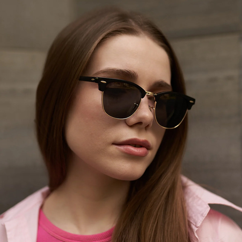 Polarized Sunglasses For Men And Women Retro Style Half Frame_voghion.com