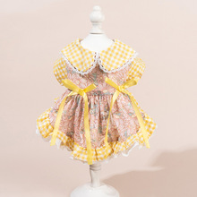 跨境出口狗衣服 洛丽塔公主裙小体猫狗夏装宠物服饰棉透气蕾丝裙
