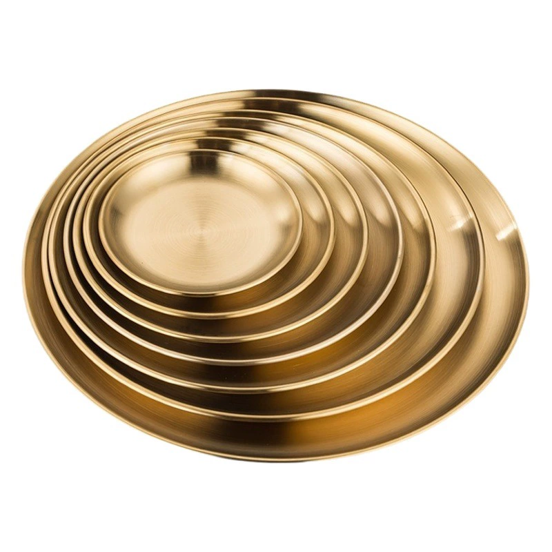 304 корейская тарелка из нержавеющей стали Западный ресторан Фруктовый стейк-барбекю Поднос из нержавеющей стали