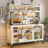 Steel Shelf multi-storey to ground Storage cabinet Lockers Pegboard Microwave Oven Cookware oven kitchen
