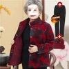 Standing collar red round+warm pants+hat