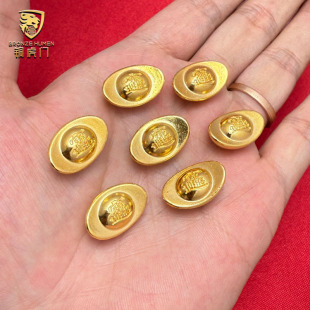 Large Solid Gold-Plated Ingot Imitation Gold Ingot Ornaments Cornucopia Cornucopia Decorative Ornaments