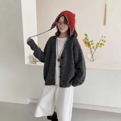 温暖诗集米白色针织开衫女秋冬软糯百搭显瘦毛衣外套慵懒风