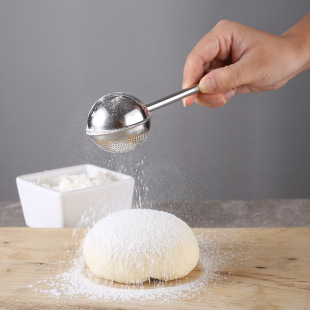 304 stainless steel matcha powder spice powder sieve Frost sugar powder sieve semicircle tea strainer powder dispenser
