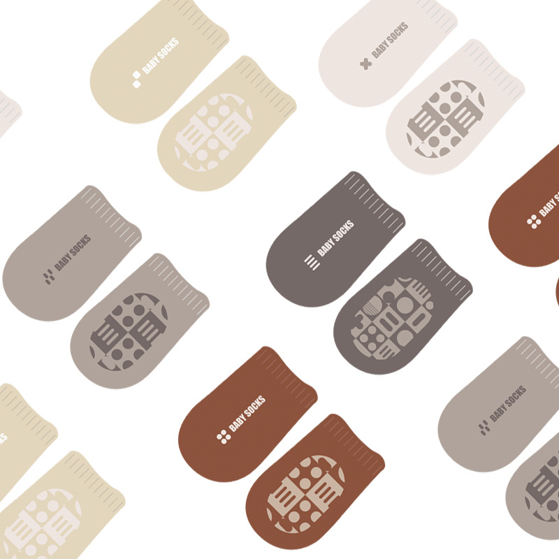 Fábrica de la industria de la primavera y otoño al por mayor personalizada calcetines de piso para niños antideslizantes dispensadores de pegamento para niños y niñas calcetines para niños pequeños