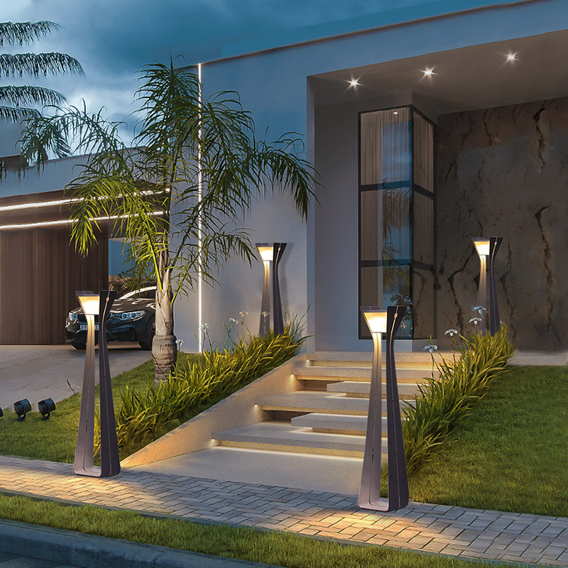 Solar outdoor light waterproof courtyard light outdoor lawn light modern minimalist villa landscape light park garden light