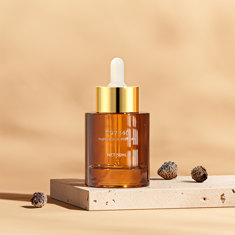 En stock botella de fondo grueso 30mll recto redondo hombro plano botella de líquido esencia botella cuentagotas sub-embalaje botella de vidrio material de embalaje