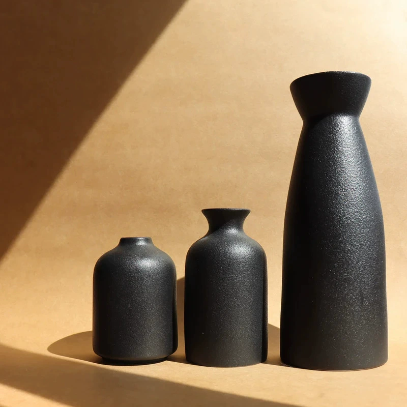 Ceramic vase set Swing home living room Flower and modern flower ware three -piece white vase decoration decoration