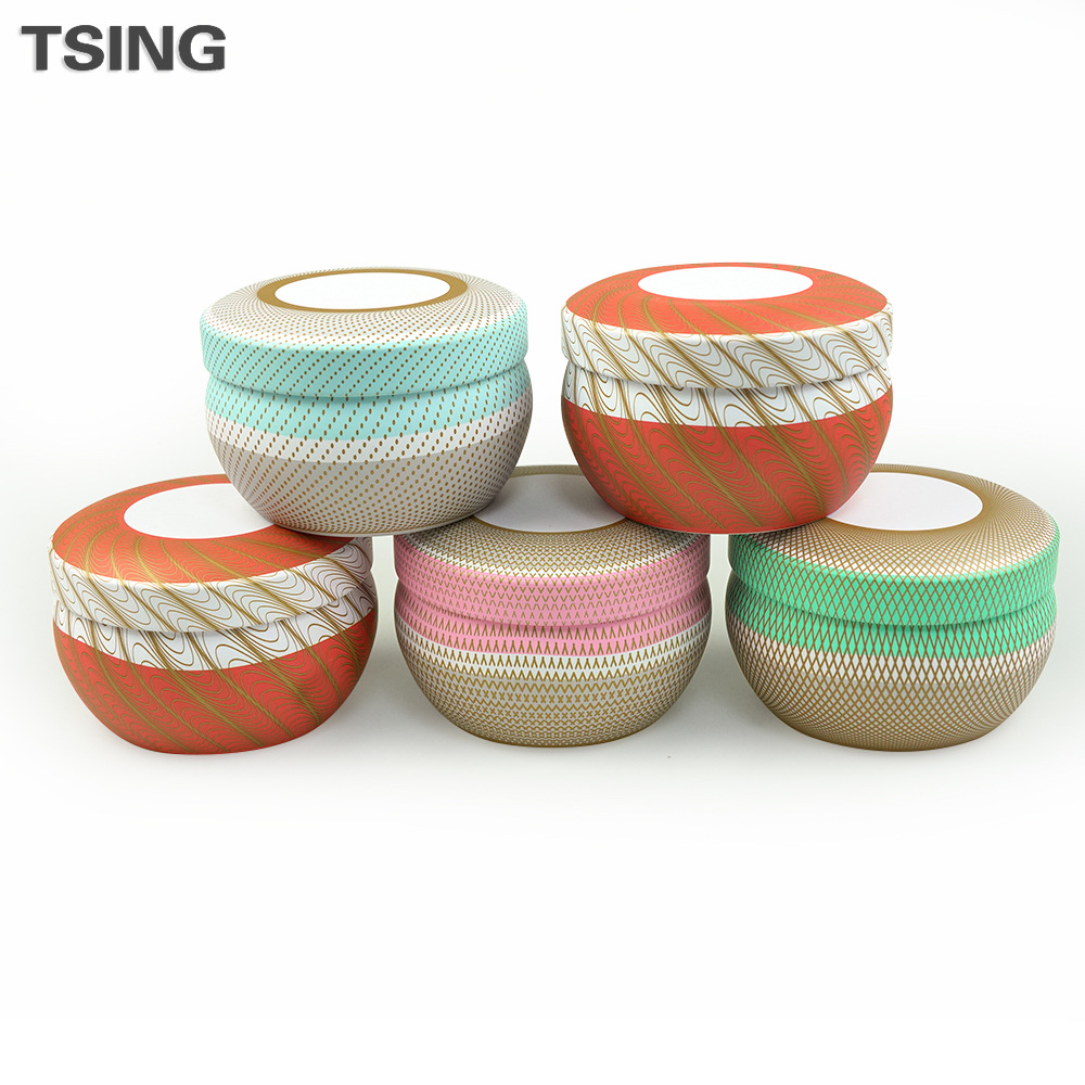 En stock fábrica directa hojalata latas de té caja de hierro aromaterapia vela latas de hierro de alta calidad latas de té grandes cantidades