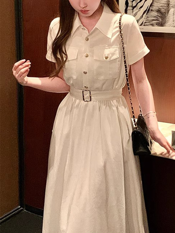 Linen + Tencel Lyocell High-Quality Old Money Style Shirt Dress Sleeveless Workwear Long Skirt Summer