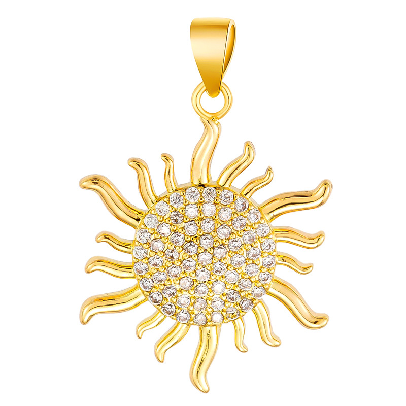 Colgante de cobre micro incrustado Gufasha oro goteo de aceite perlas de transferencia DiDi con perlas de acessorios de perlas huecas fábrica de perlas al por mayor