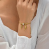 Bracelet stainless steel, golden jewelry, Korean style, internet celebrity