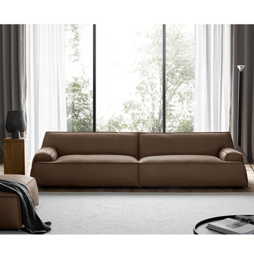 Italian all genuine leather sofa, top-layer cowhide, matte leather, modern light luxury Baxter design Z