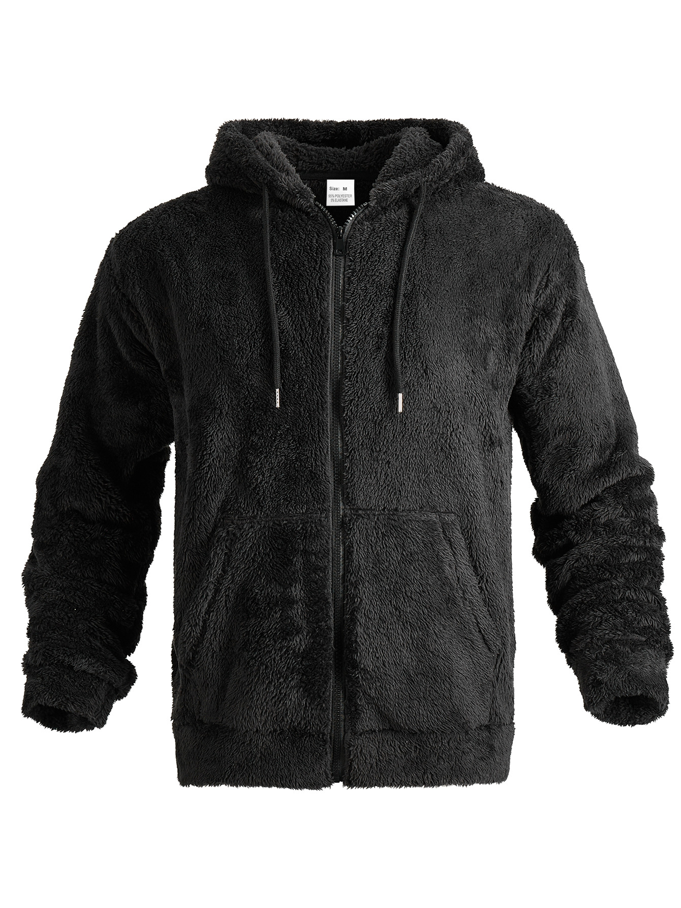 Herren Kapuzenstrickjacke Aus Doppelseitigem Samt Mit Reißverschluss_voghion.com