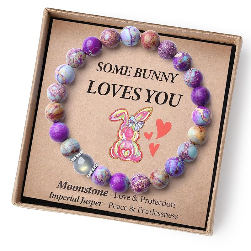 Amazon Cross Border Hot Sale Mother's Day Natural Stone Stammy Rope Bracelet Mother Daughter Grandmother's Gift