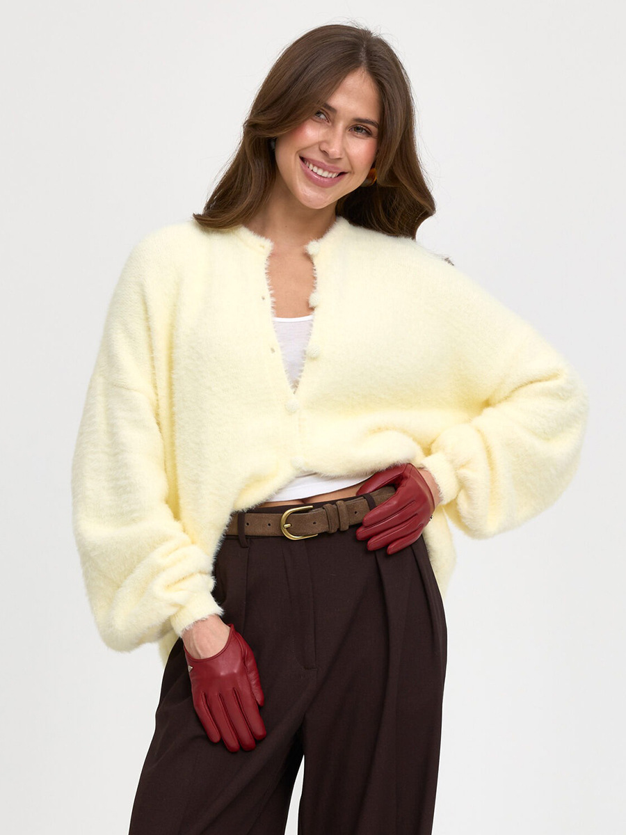 Suéter transfronterizo Europa y América 2026 primavera y verano nuevo cuello redondo de hebilla de una sola fila cardigan suelto vento perezoso camisa de punto casual
