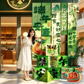 节庆用品;场地布置道具;对联/春联