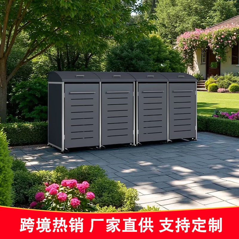 Trash Can Storage Cabinet, Metal Storage Bin, Trash Can Storage Box with Dome Lid, Trash Can Enclosure Trash Can Storage Cabinet, Metal Storage Bin, Trash Can Storage Box with Dome Lid, Trash Can Enclosure