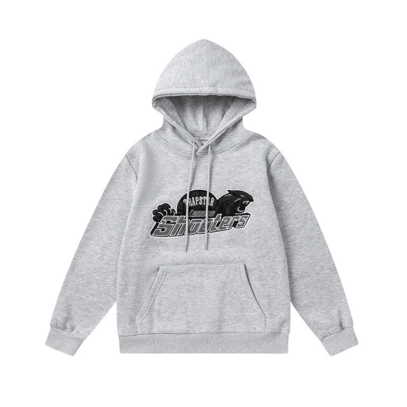 Trapstar冬の背面刺繍ダウンフード付きコートアメリカフード付き全虎頭シリーズ衛衣ズボンセット街|undefined