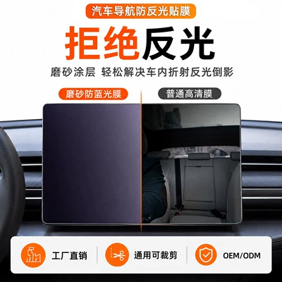 Car interior film – navigation film, anti-reflective, frosted