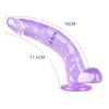 Classic transparent crystal white simulation penis, bending curvature, creative new female use fake penis foreign trade best -selling model