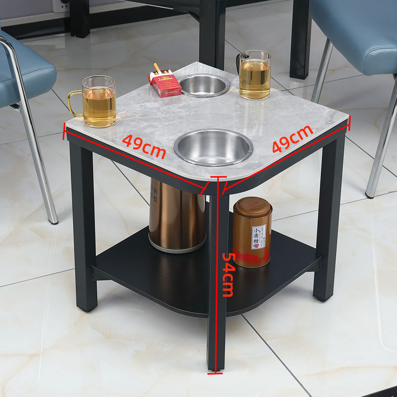 加厚岩板麻将机茶几茶水架麻将桌小边几置物架棋牌室专用茶水桌子|undefined