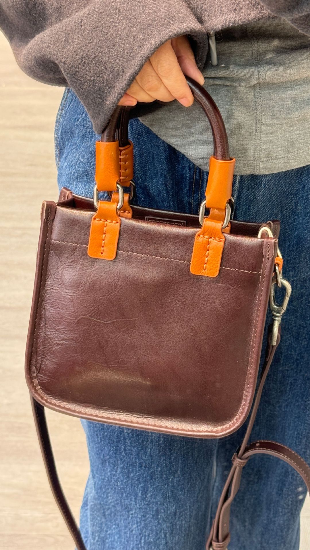 Classic Top Grain Cowhide Small Square Bag - Minimalist Genuine Leather Crossbody & Handbag For Women, Factory Direct - Thumbnail 7