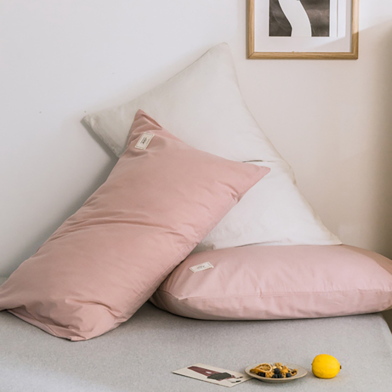 Funda de almohada de algodón ins, un par de fundas de almohada de algodón engrosadas para el hogar de celebridades de Internet, funda de núcleo de almohada individual, funda de forro interior