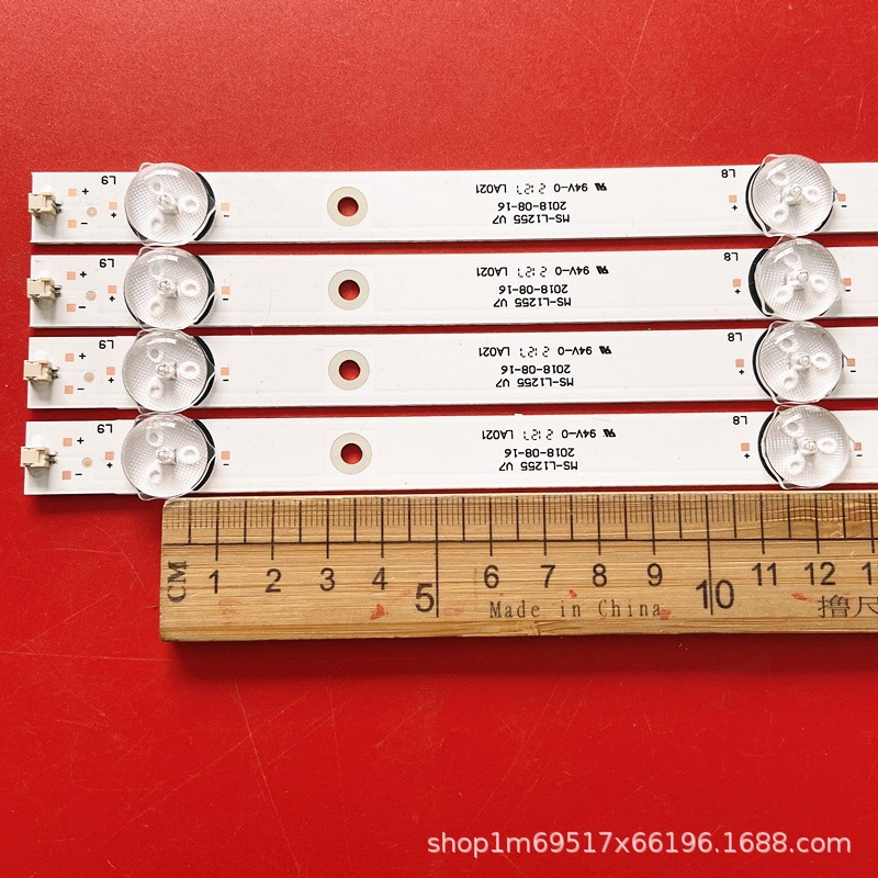 Bandes LED De Rétroéclairage Pour Téléviseur - Kit 4 Pièces 9 LED (6V), 960 Mm - Compatible Plusieurs Modèles