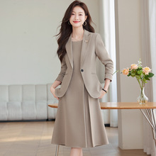 西装套装女2024春秋时尚气质高级感职业套装正装西服连衣裙两件套