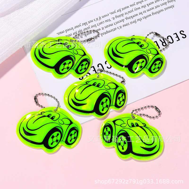 Factoria directa de colgantes de automóviles reflectantes de PVC de advertencia de noche