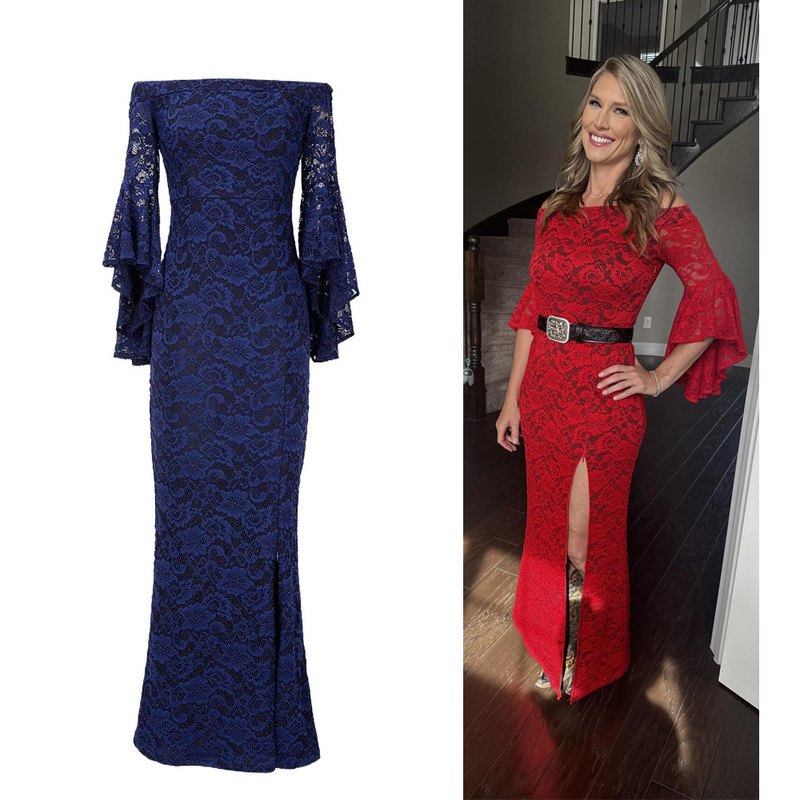 Cross-Border Women's Clothing Ebay European and American Dresses Cocktail Party Lace Long Dress Fishtail Dress Evening Dress Elegant and Graceful