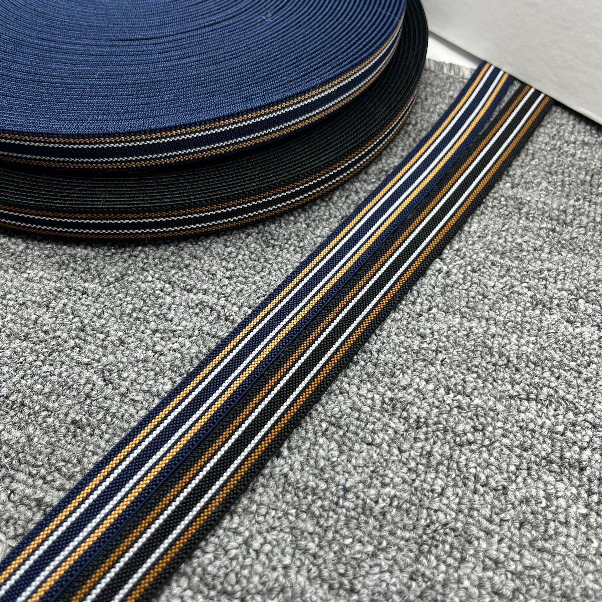 现货弹力松紧织带宽2cm珠纹间色背带裤服装用辅料加厚高弹力柔软