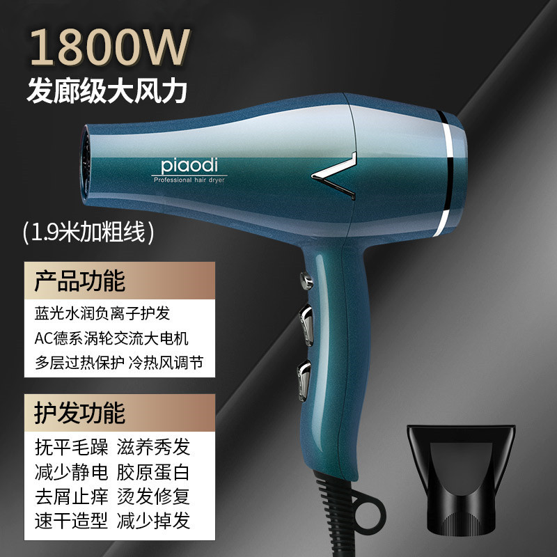 Secador de pelo eléctrico nuevo - Alta potencia, especial para peluquerías, alta velocidad, viento grande, con iones negativos para cuidado del cabello, uso doméstico